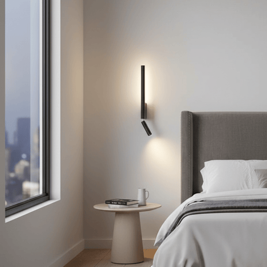 2-in-1 LED Bedside Wall Light with Adjustable Reading Spotlight