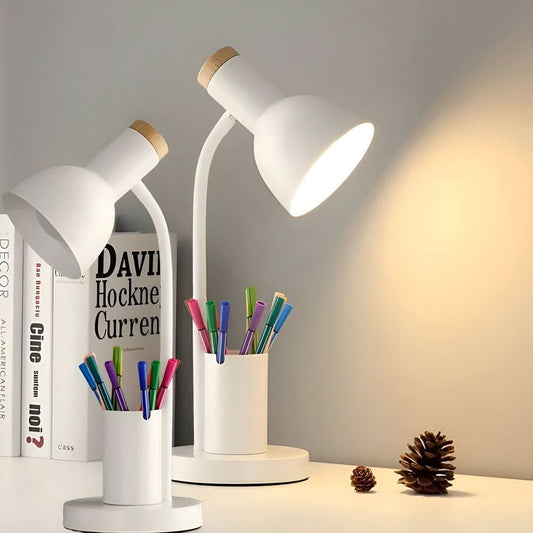 Adjustable Desk Lamp with Pen Holder