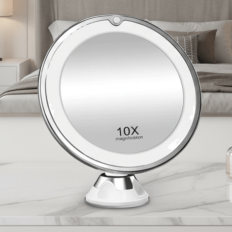 10X Magnifying Makeup Mirror with LED Light