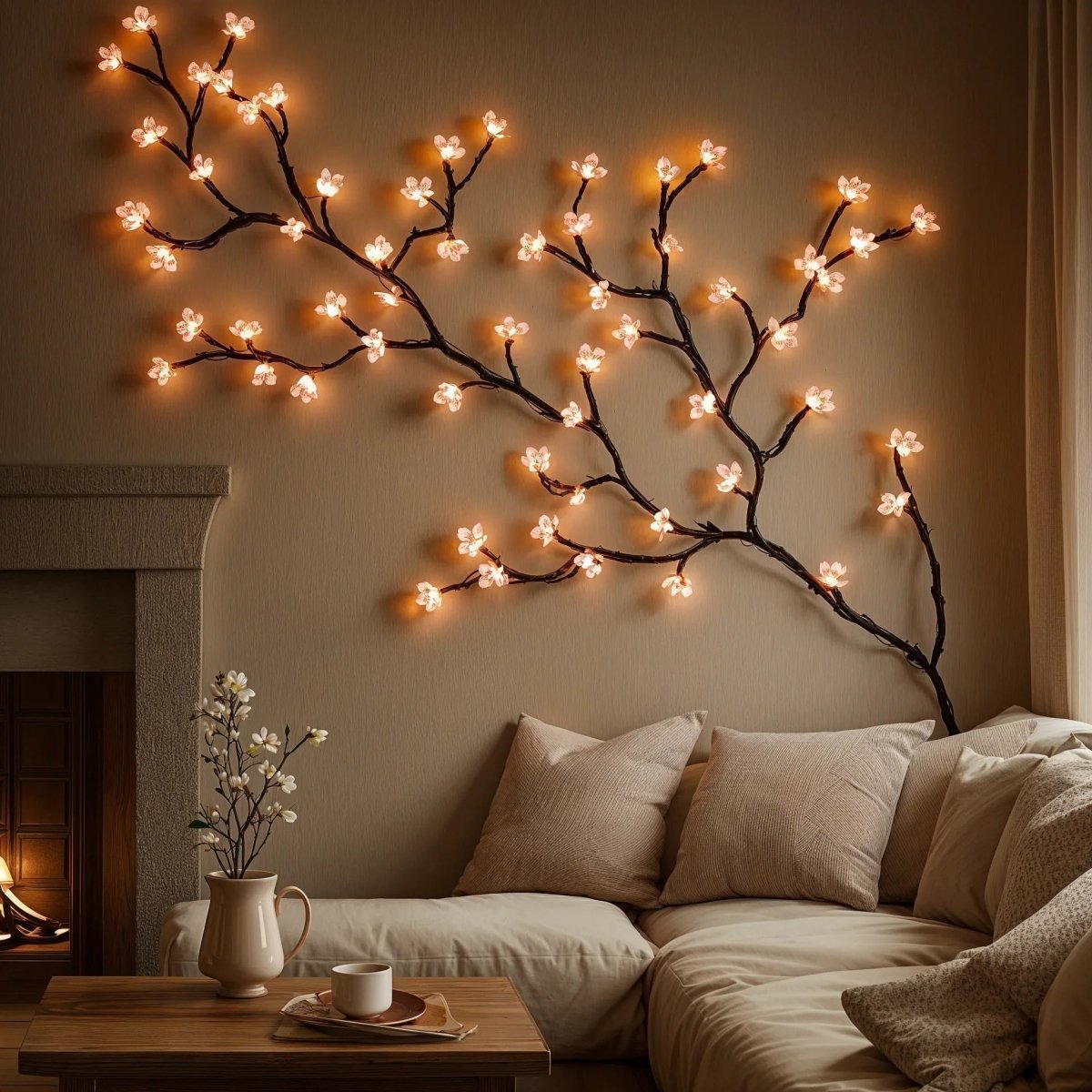 LED Cherry Blossom Branch Wall Light