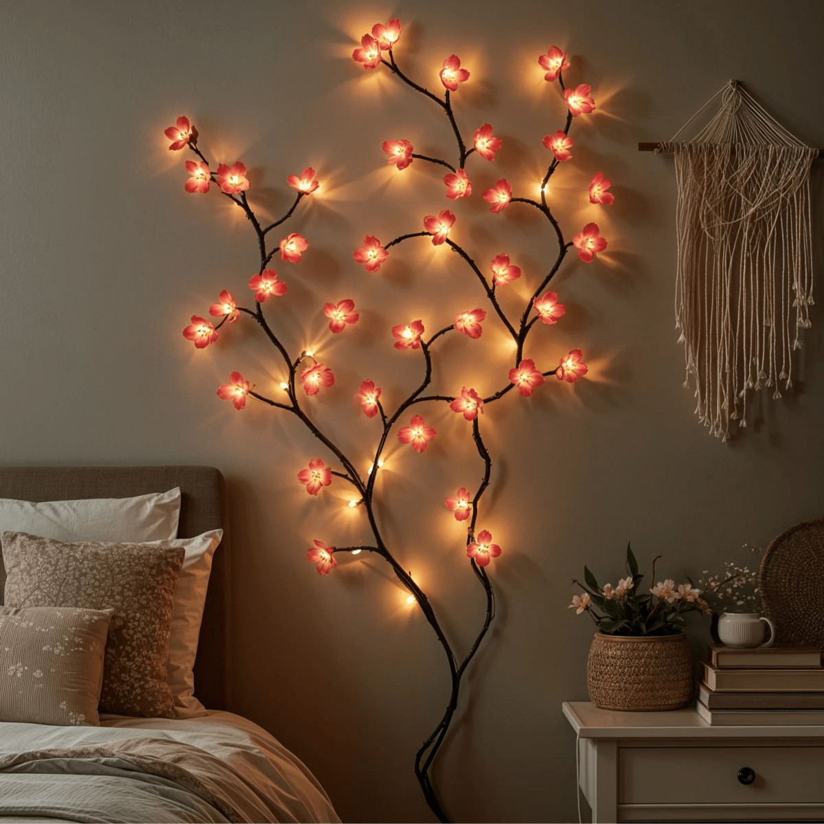 LED Cherry Blossom Branch Wall Light