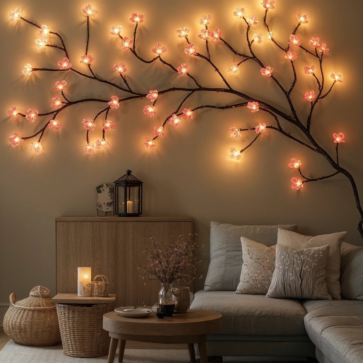 LED Cherry Blossom Branch Wall Light