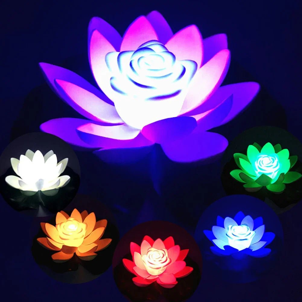 Floating LED Floral Pond Light