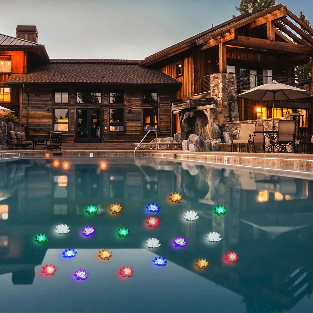 Floating LED Floral Pond Light