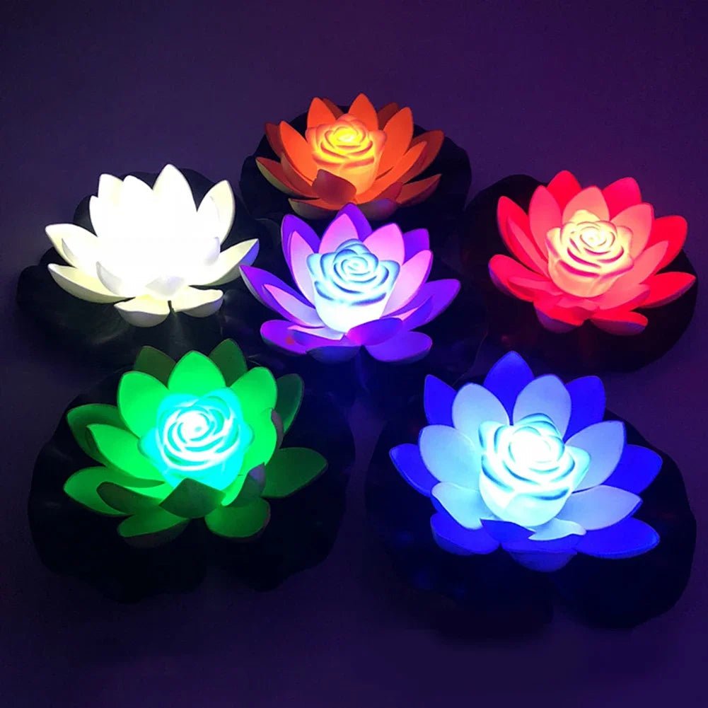 Floating LED Floral Pond Light