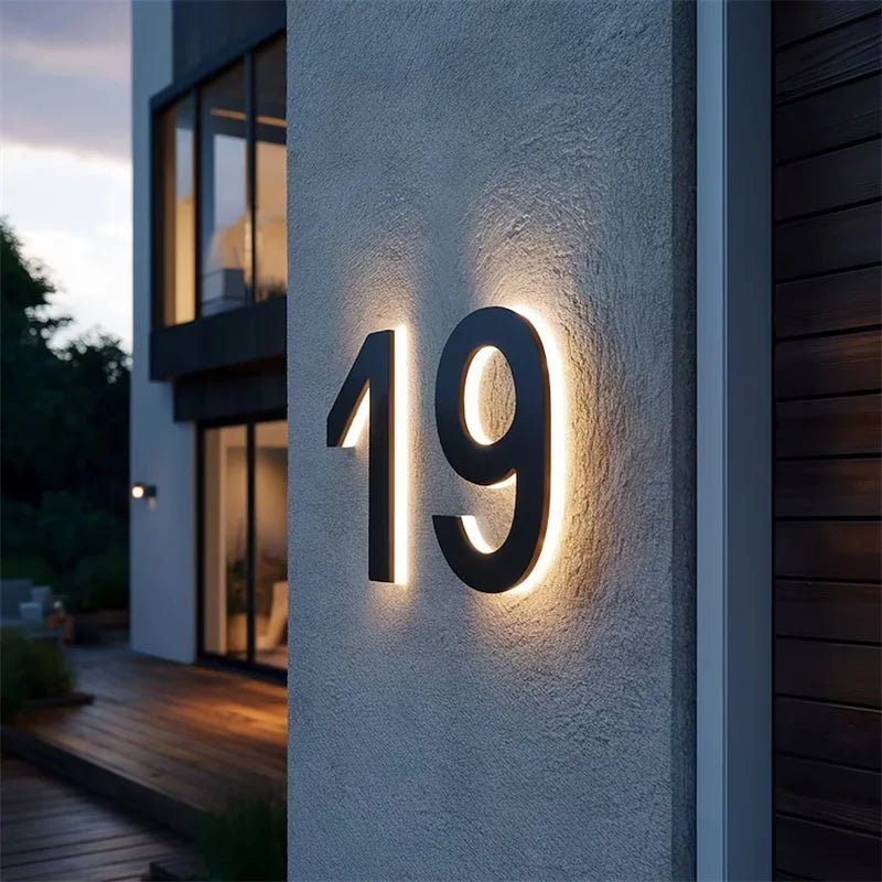 Customizable LED House Numbers with Backlight