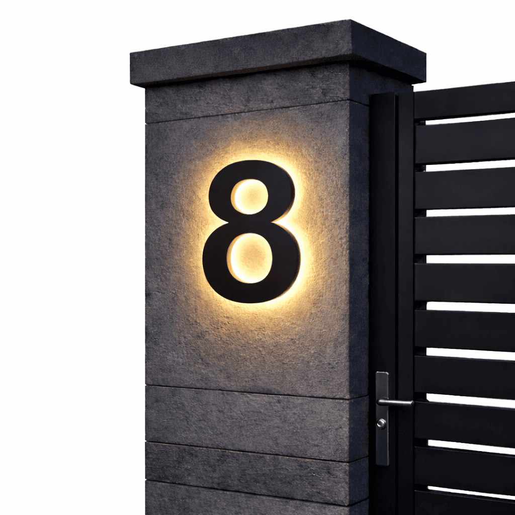 Customizable LED House Numbers with Backlight