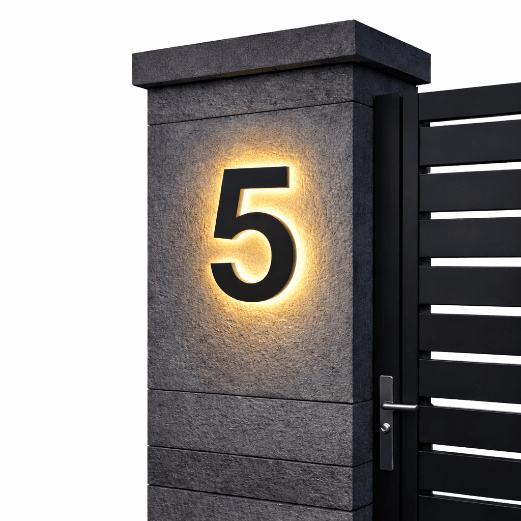 Customizable LED House Numbers with Backlight