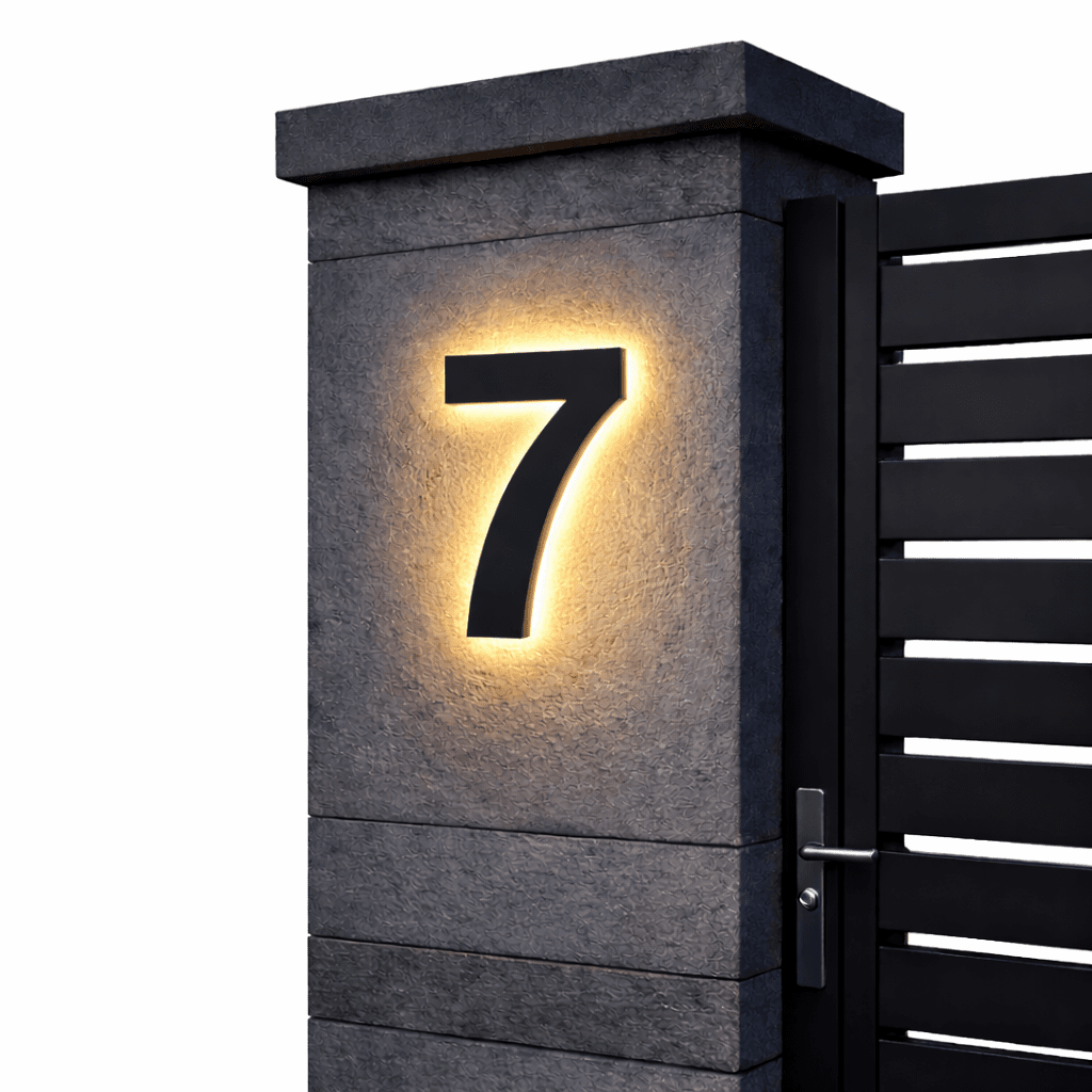 Customizable LED House Numbers with Backlight