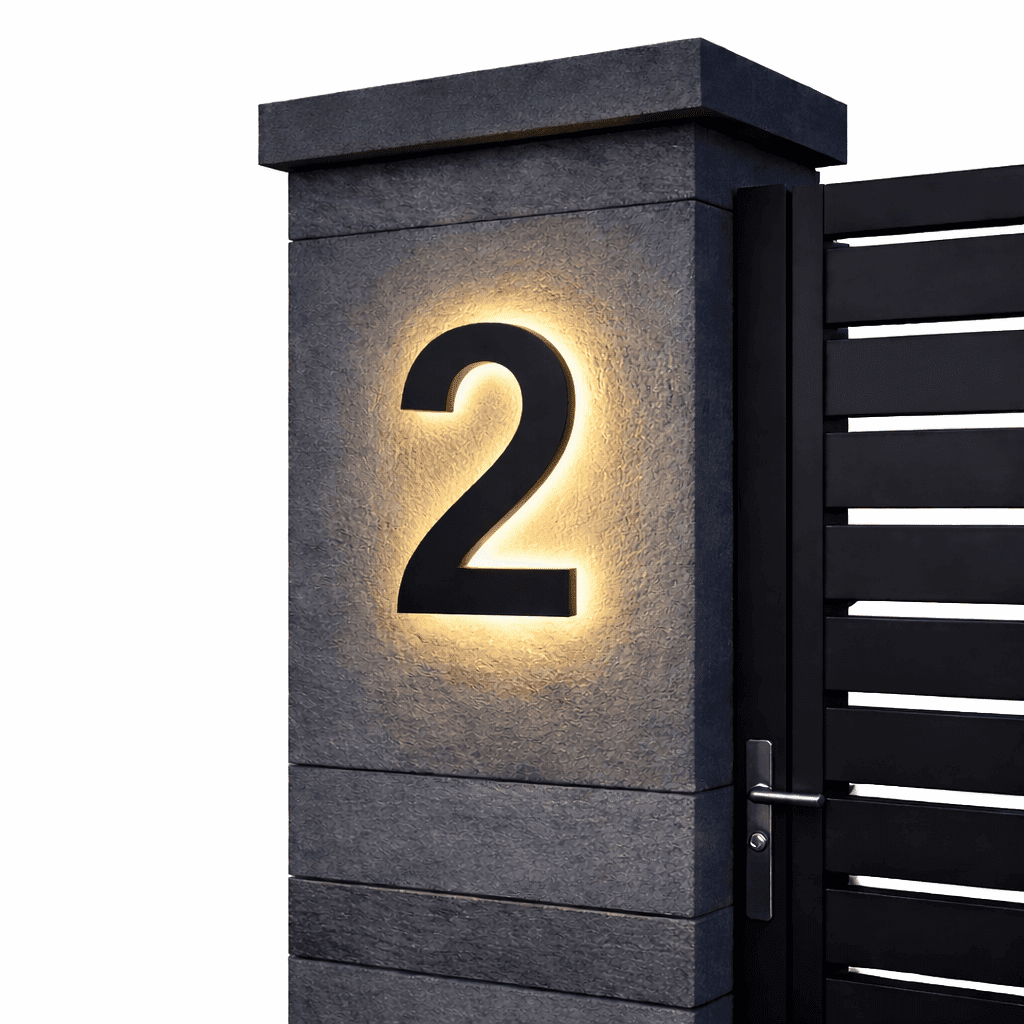Customizable LED House Numbers with Backlight