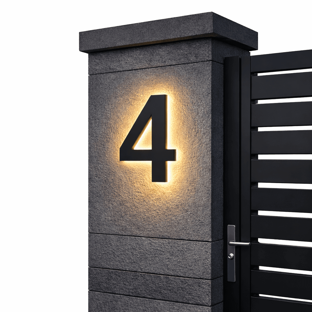 Customizable LED House Numbers with Backlight