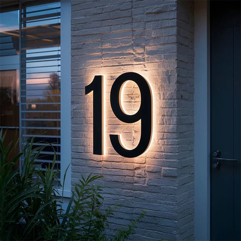Customizable LED House Numbers with Backlight