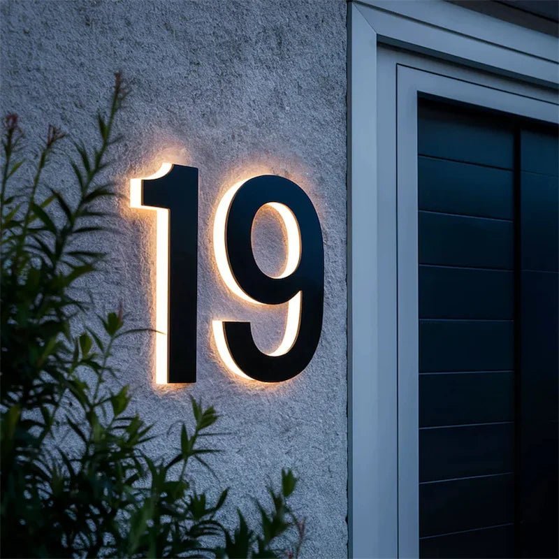 Customizable LED House Numbers with Backlight