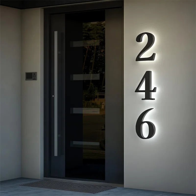 Customizable LED House Numbers with Backlight