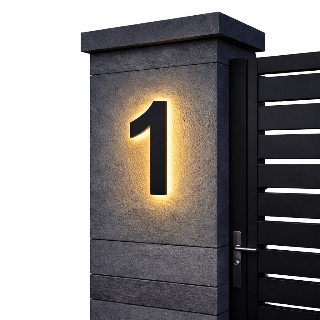 Customizable LED House Numbers with Backlight