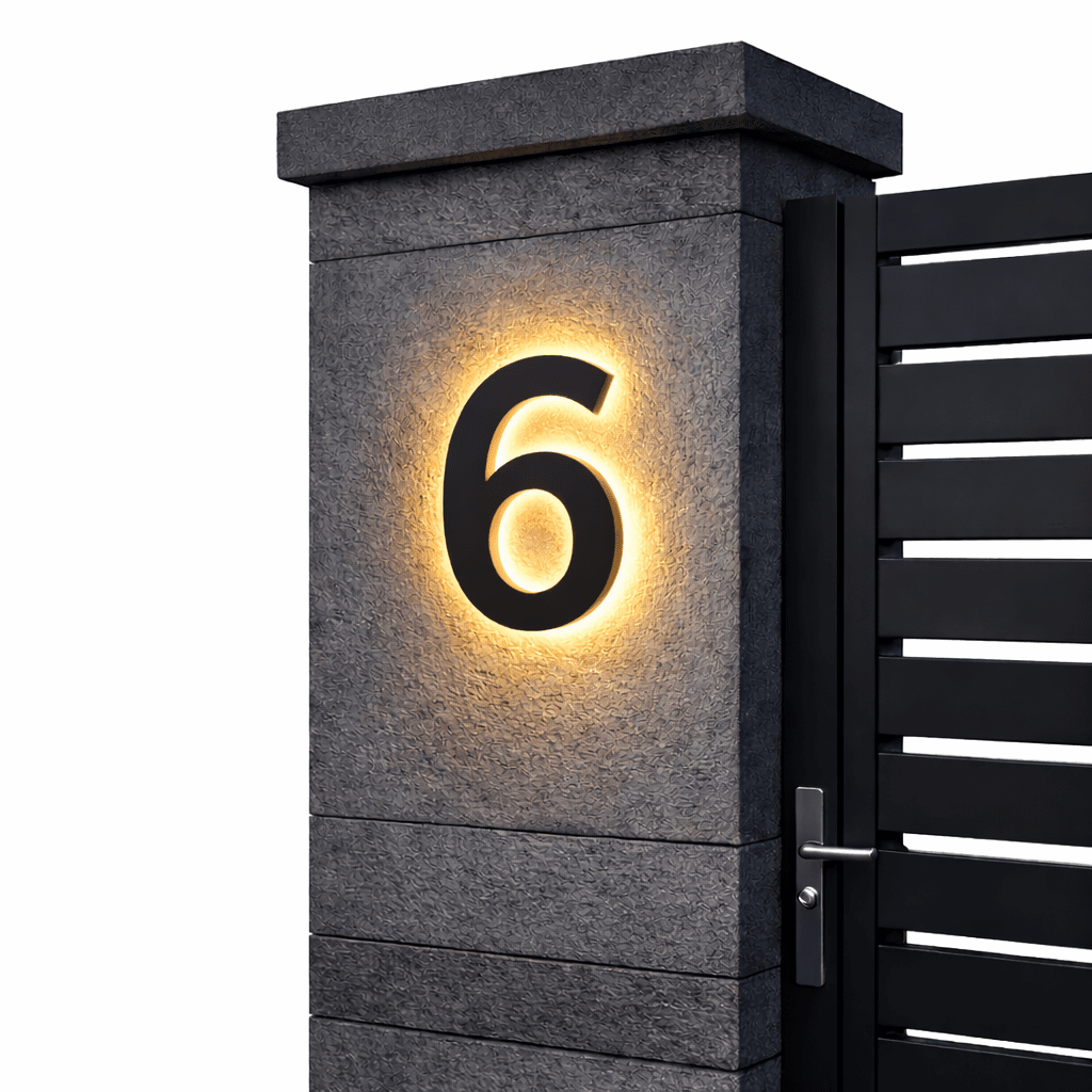 Customizable LED House Numbers with Backlight