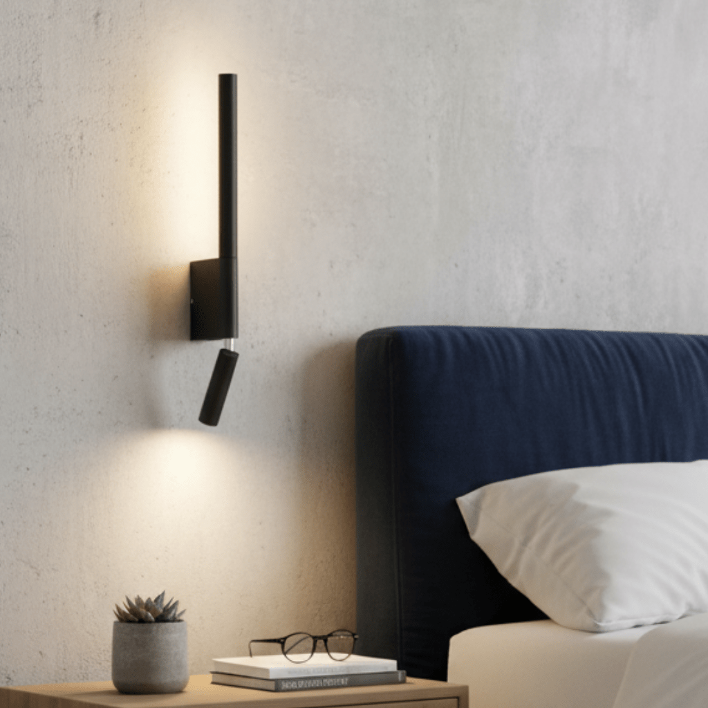 2-in-1 LED Bedside Wall Light with Adjustable Reading Spotlight