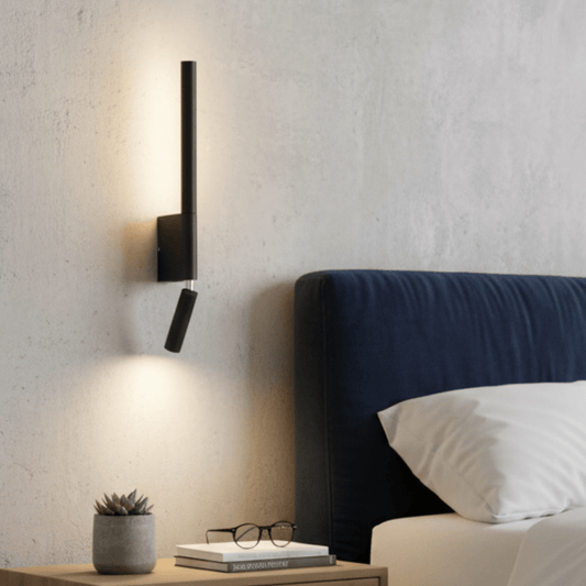 2-in-1 LED Bedside Wall Light with Adjustable Reading Spotlight