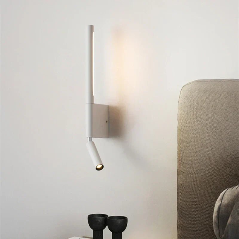 2-in-1 LED Bedside Wall Light with Adjustable Reading Spotlight