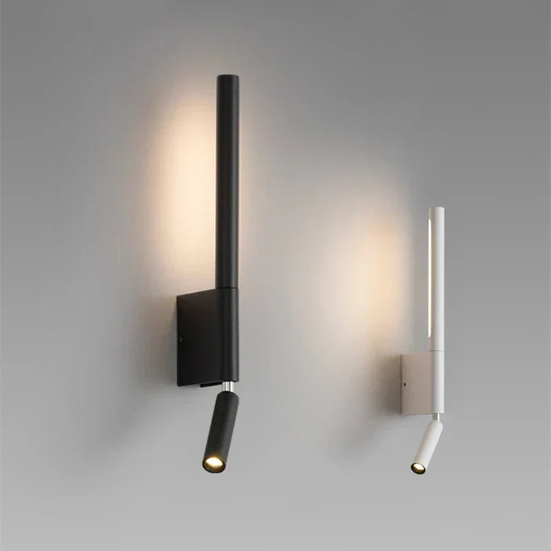 2-in-1 LED Bedside Wall Light with Adjustable Reading Spotlight