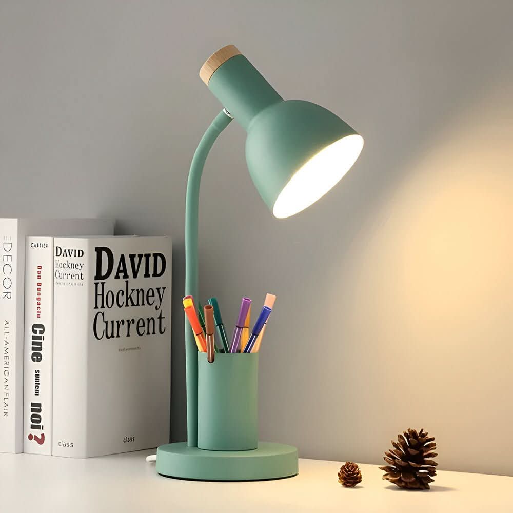 Adjustable Desk Lamp with Pen Holder