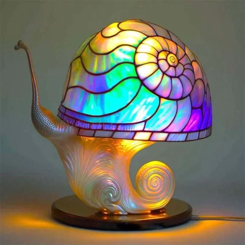 Decorative Mushroom Lamp with Flower Pattern
