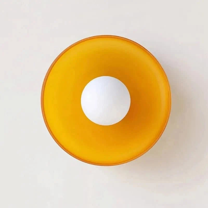 Modern Flush Mount Ceiling Light with Wide Dome Shade