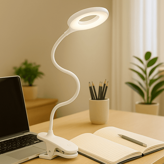 Clip-On LED Desk Lamp with Flexible Gooseneck