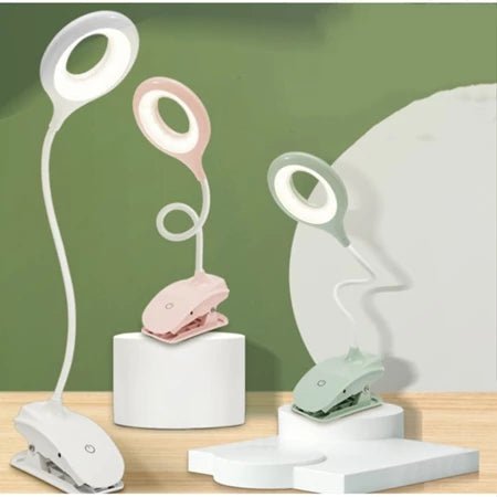 Clip-On LED Desk Lamp with Flexible Gooseneck