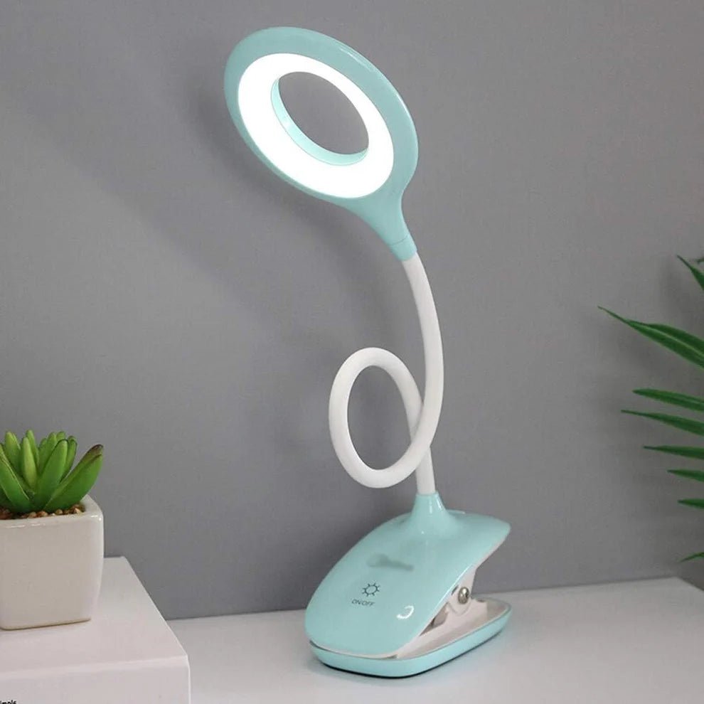 Clip-On LED Desk Lamp with Flexible Gooseneck