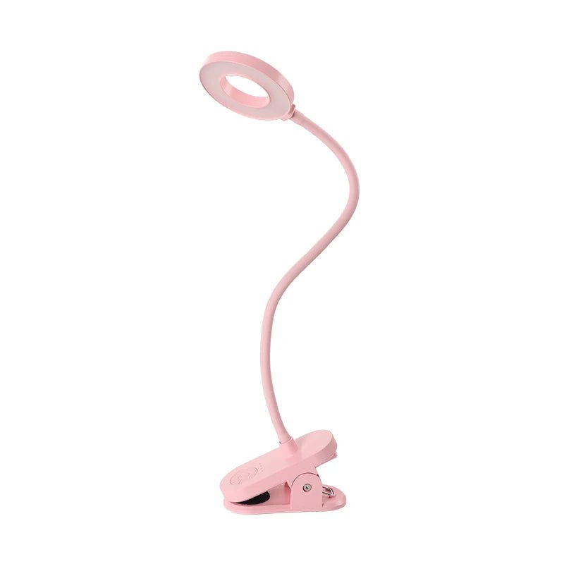 Clip-On LED Desk Lamp with Flexible Gooseneck