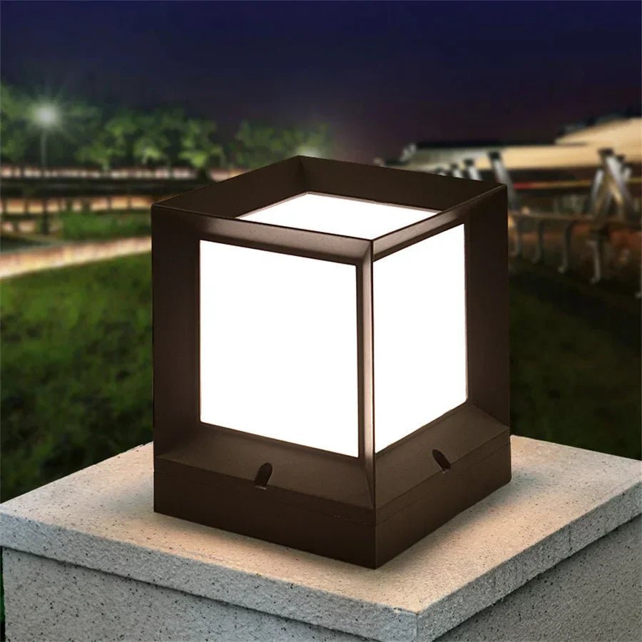 Modern Outdoor LED Square Pillar Light
