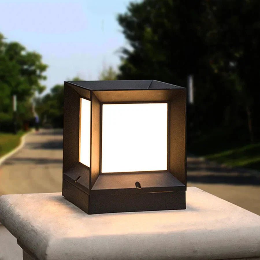 Modern Outdoor LED Square Pillar Light