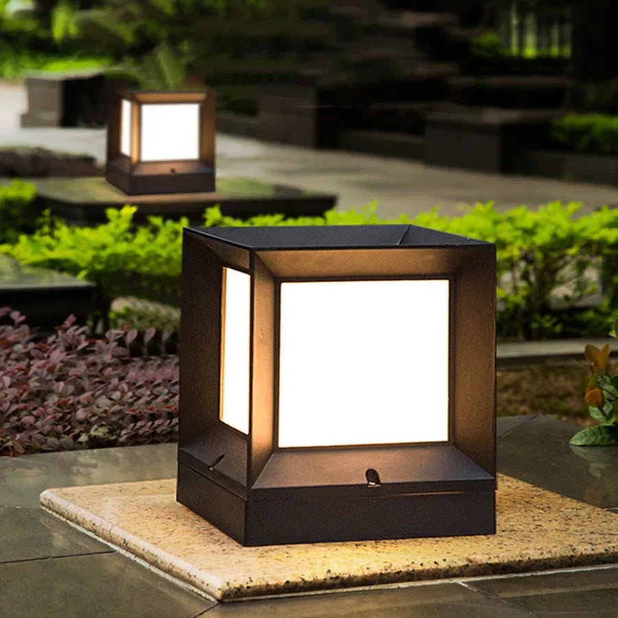 Modern Outdoor LED Square Pillar Light
