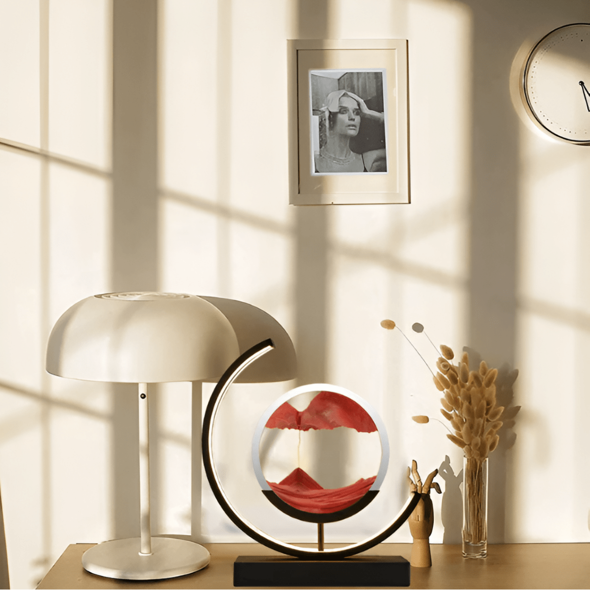 LED Moving Sand Art Table Lamp