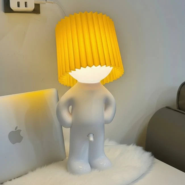 Character LED Table Lamp with Pleated Shade