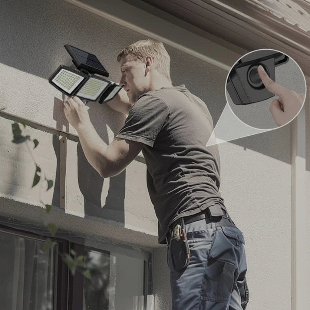 Outdoor Solar Motion Sensor Security Light